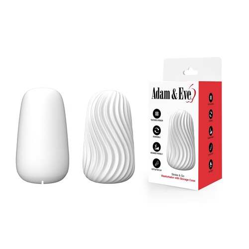 A&E Stroke & Go Masturbator - Package and Product Together