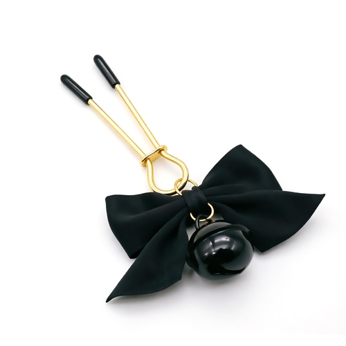 Bells and Bows Nipple Clamps - Product Shot - Red - Close Up