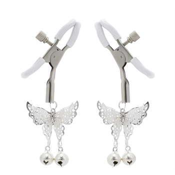 Butterfly Nipple Clamps - Product Shot - Silver