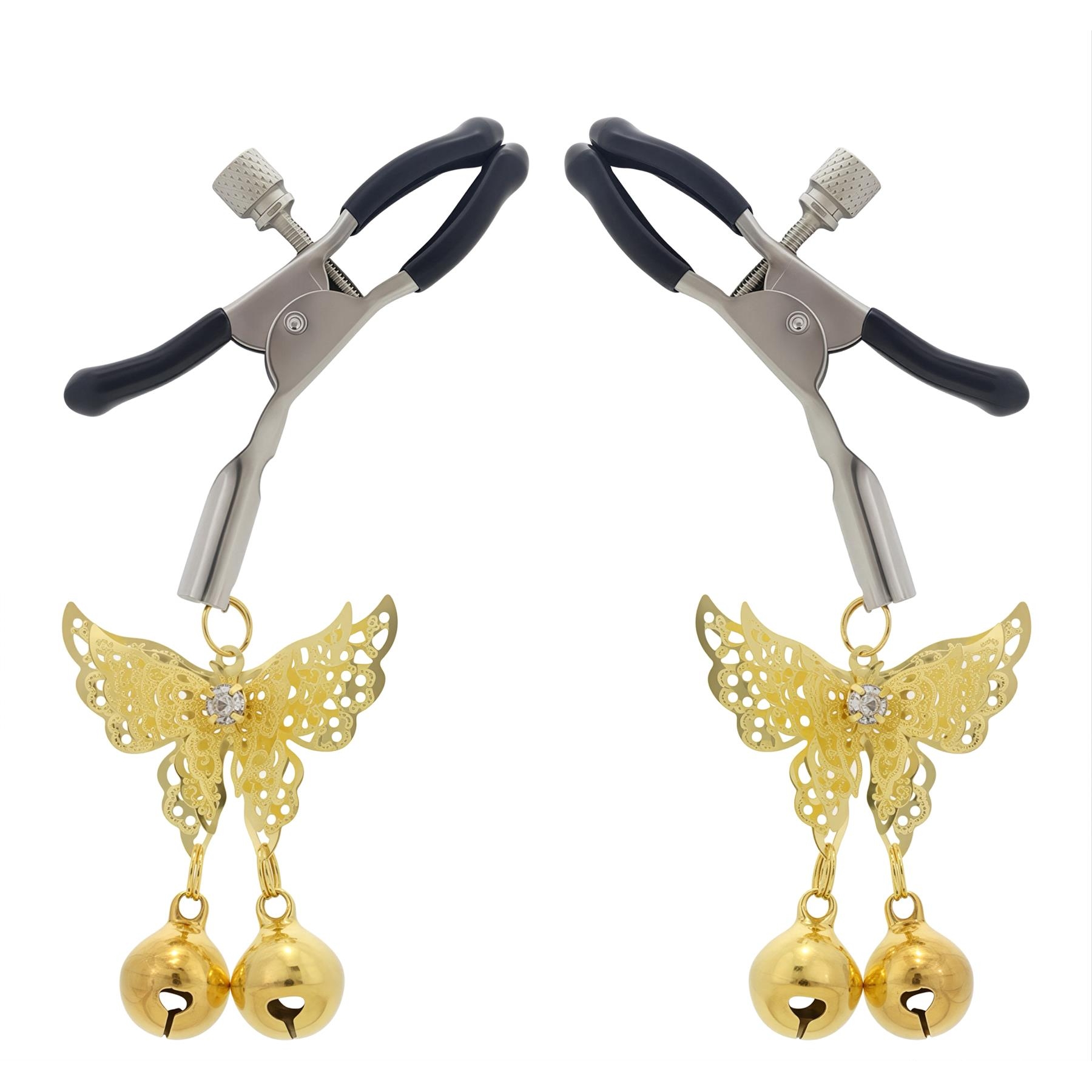 Butterfly Nipple Clamps - Product Shot - Gold