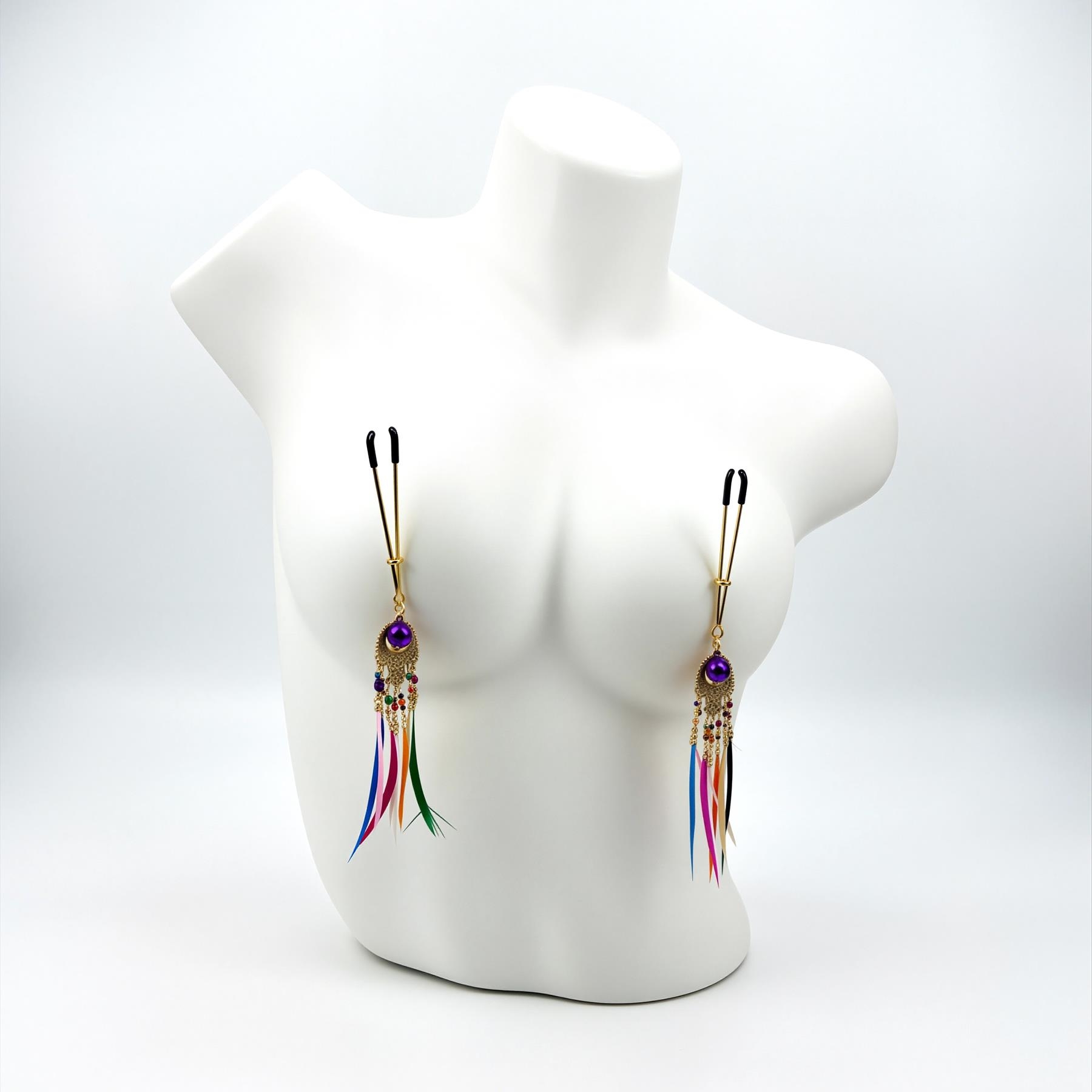 Dreamcatcher Nipple Clips - Product Shot - On Mannequin
