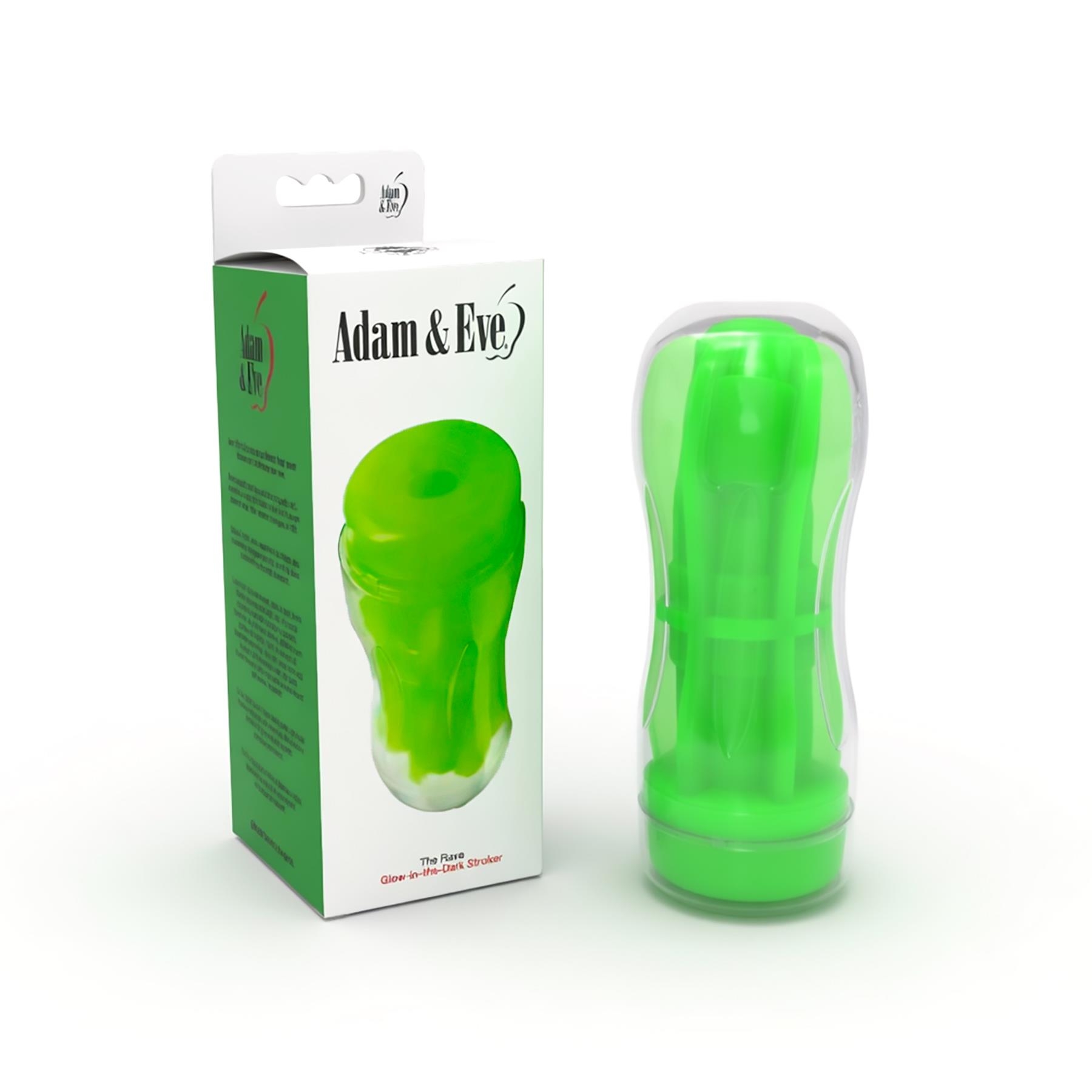 The Rave Glow-In-The-Dark Stroker - Product and Packaging - Green
