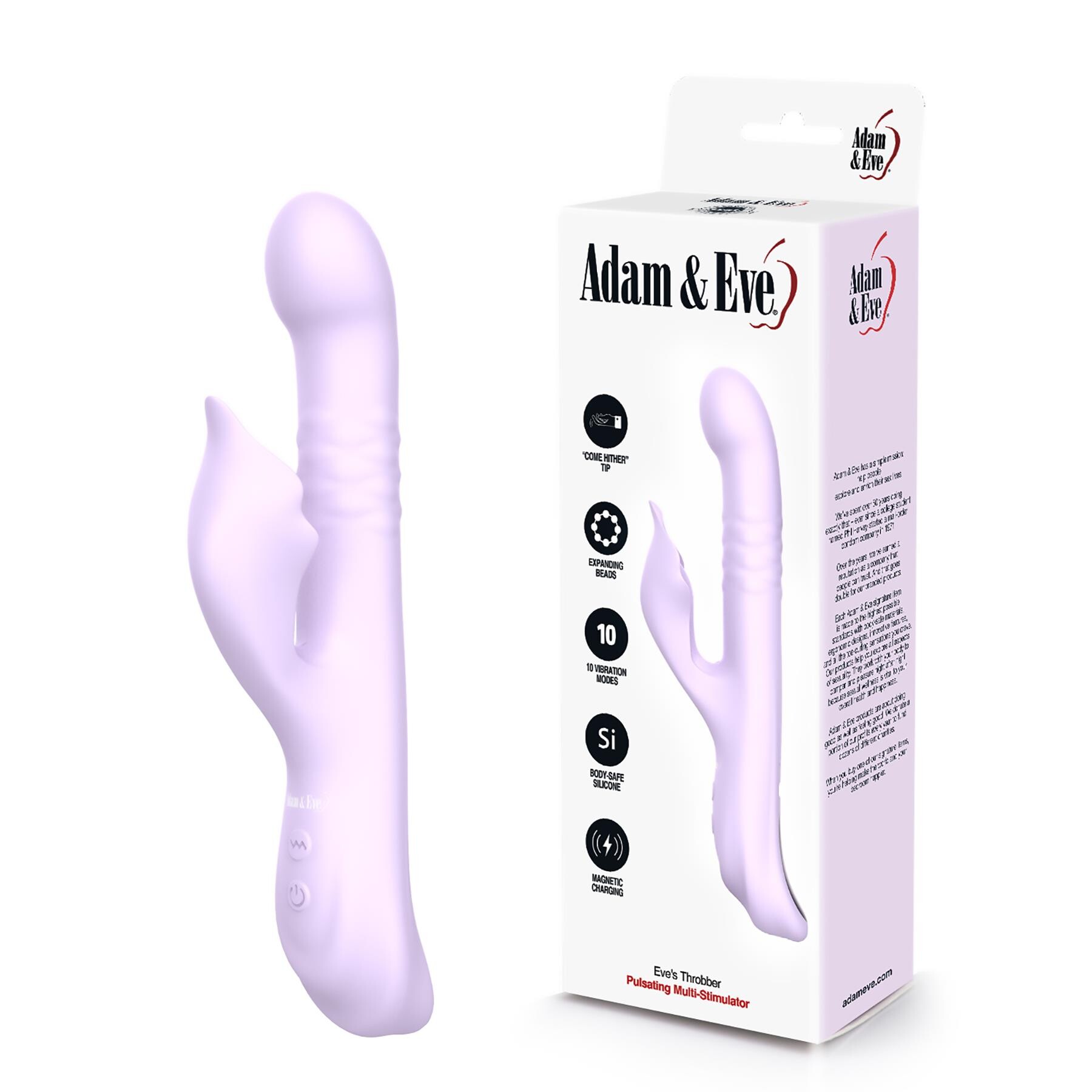 Eve's Throbber Dual Stimulator with Product and Package