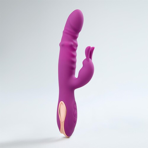 Rose Gold Come-Hither G-Spot Dual Stimulating Rabbit full view