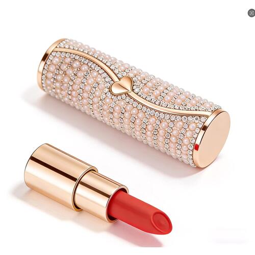 Diamante Lipstick Vibrator - Vibrator and Case