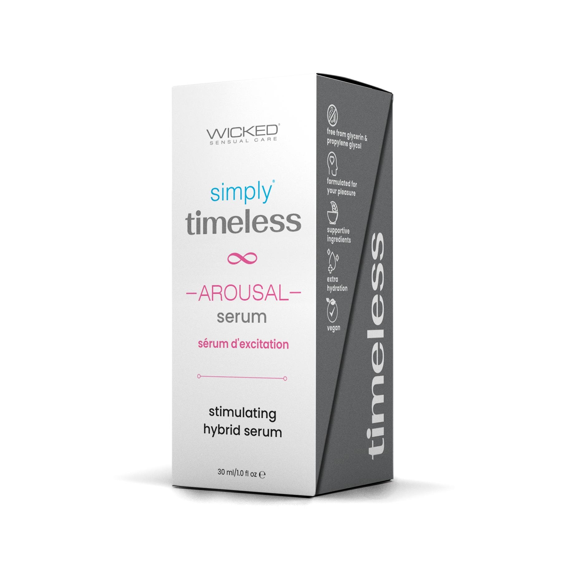 SIMPLY TIMELESS AROUSAL SERUM front of box