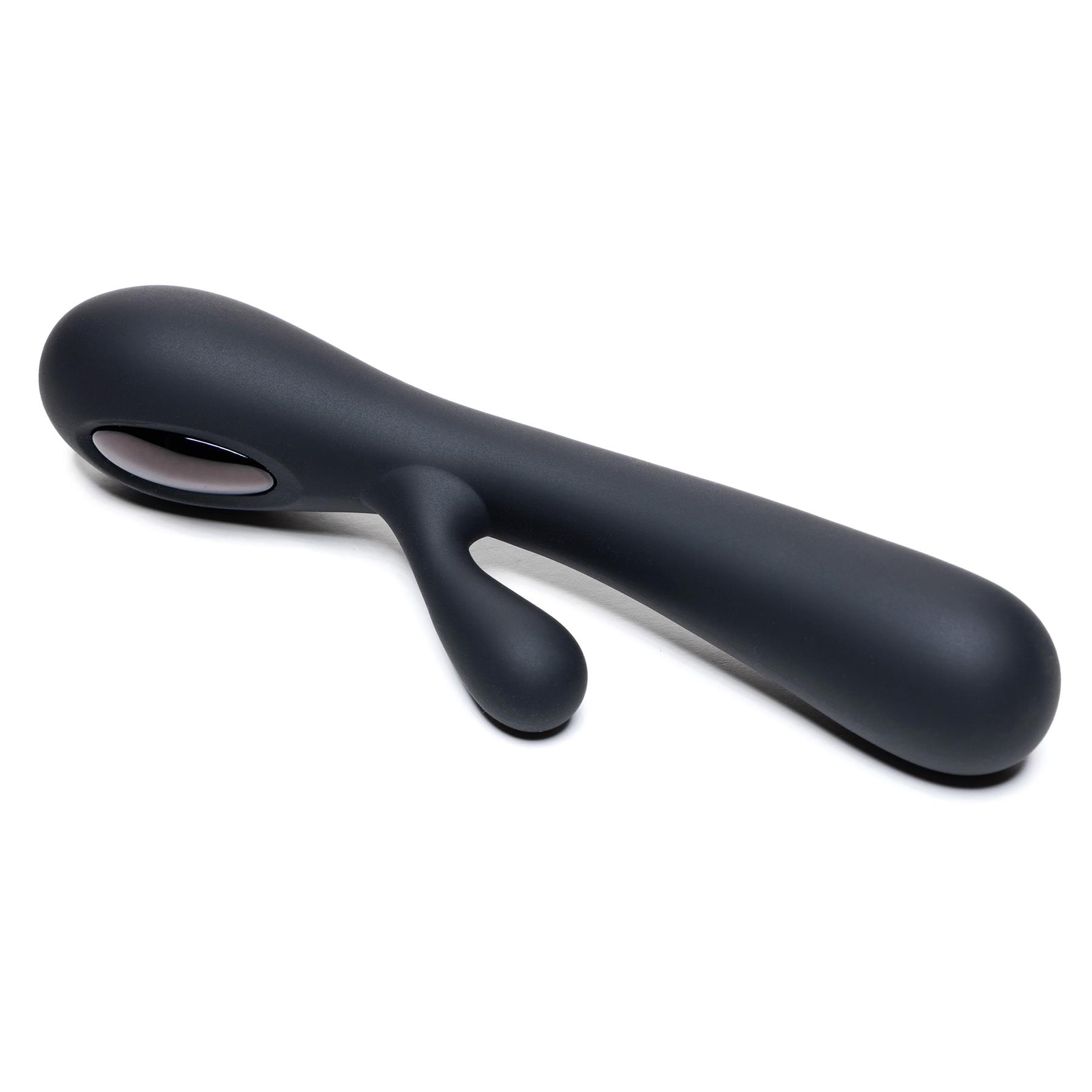 Adam & Eve Luxe Noir Lapine Sleek Rabbit Vibrator - Product Shot #4