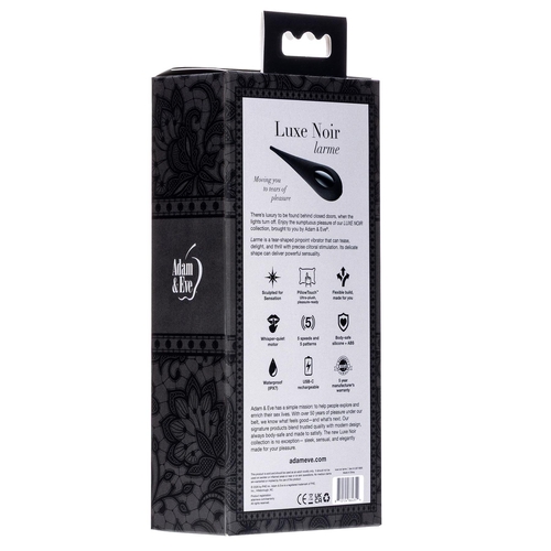 Adam & Eve Luxe Noir Larme Petite Teaser - Packaging Shot - Back