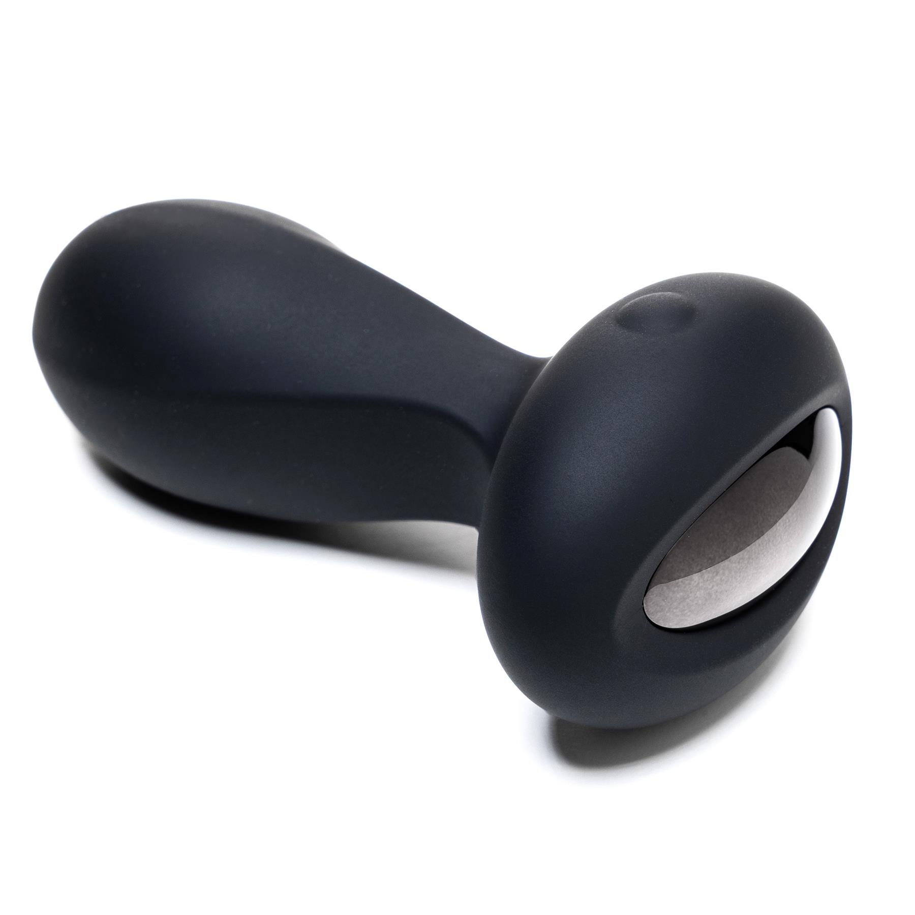 Adam & Eve Luxe Noir Prise Plush Vibrating Plug - Product Shot #2