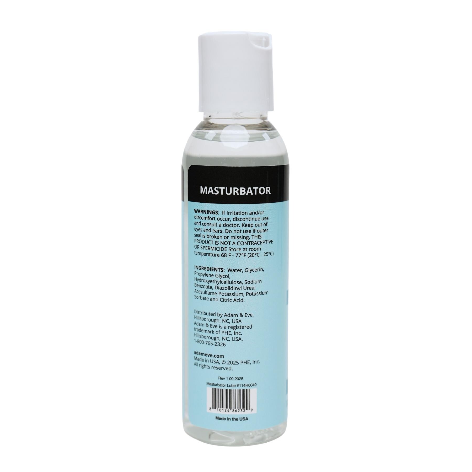4oz Adam & Eve Masturbator Lube back left panel