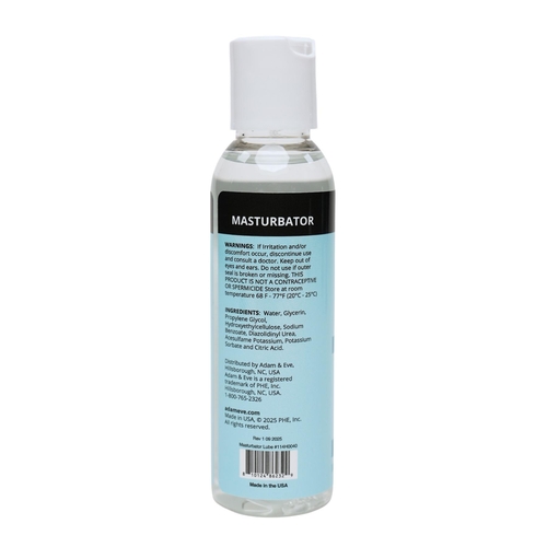 4oz Adam & Eve Masturbator Lube back left panel