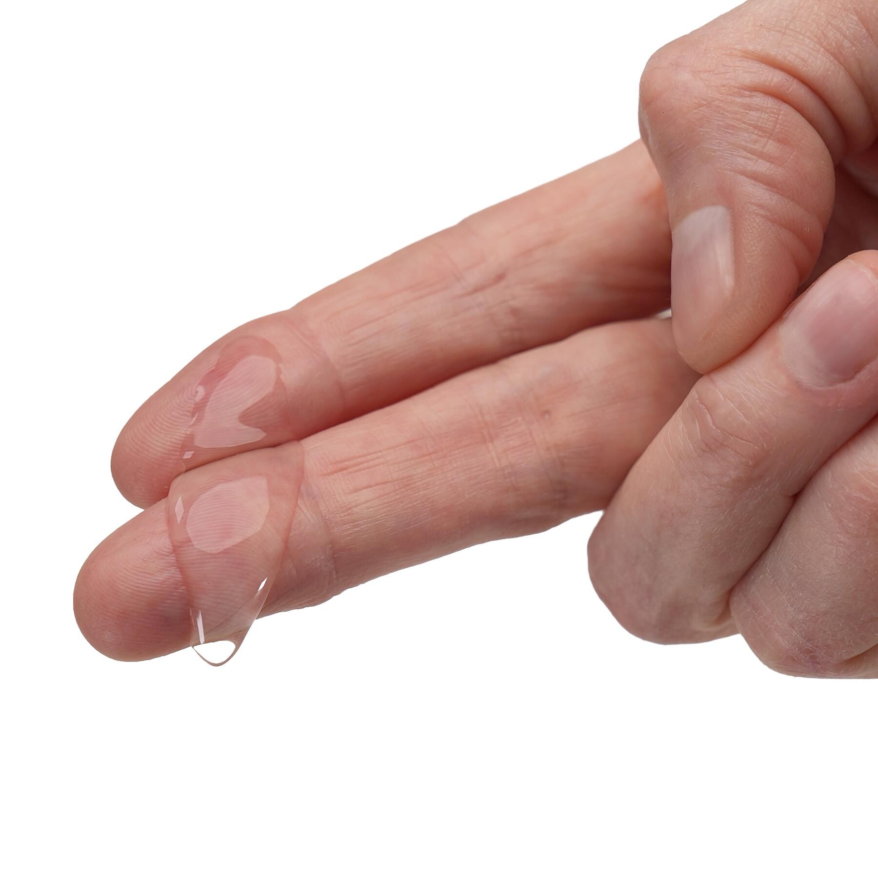 Adam & Eve Masturbator Lube on fingers