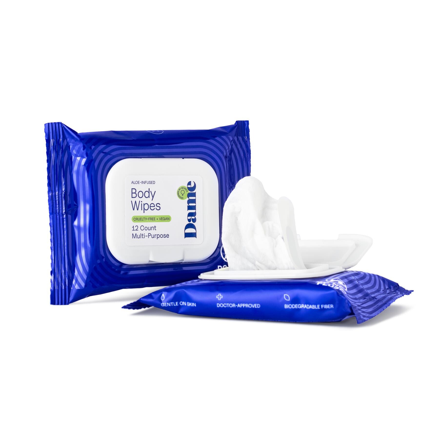 Dame Aloe & Cucumber Body Wipes image 2