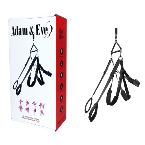 Adam & Eve Spinning Sex Swing - Product and Packaging Together
