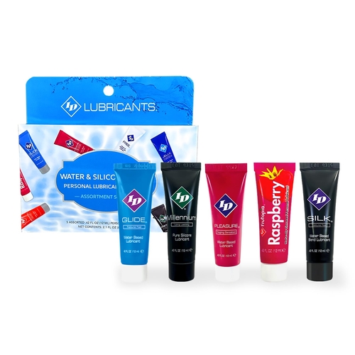 ID Lubricants Assortment 5 Pack Glide product & box