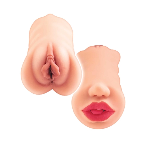 ALWAYS HORNY MASTURBATOR DOUBLE SIDED STROKER two orifice views