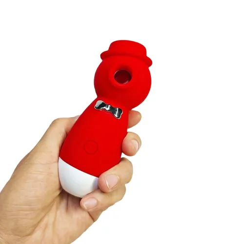 Tuxedo Snowman Suction Massager - Hand Shot