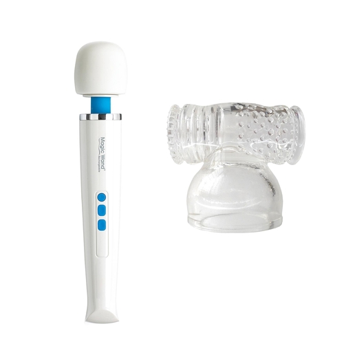 MAGIC WAND RECHARGABLE and Adam & Eve Turbo Stroker Wand Attachment