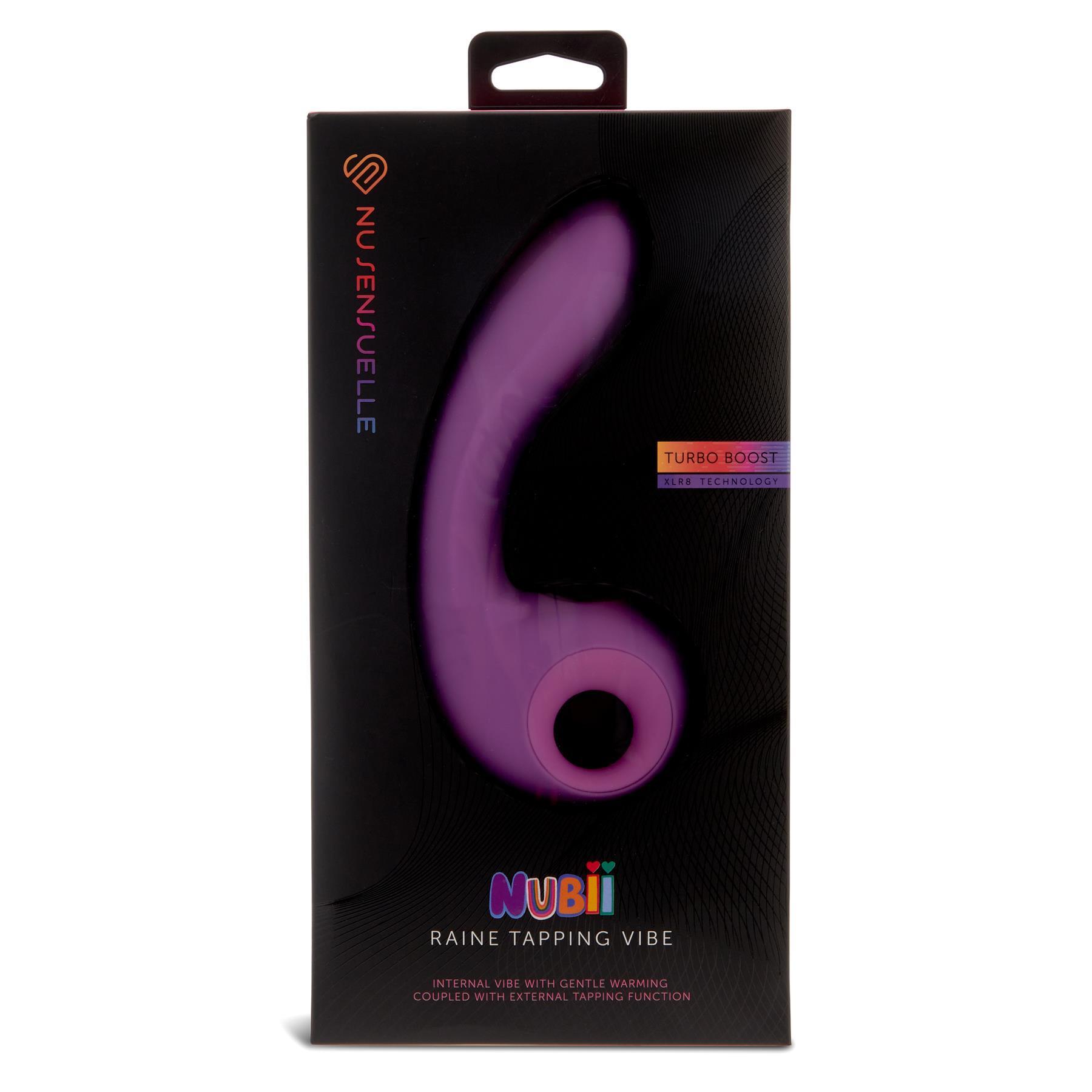 Nu Sensuelle Nubii Raine Heated Tapping Turbo Vibe front of package