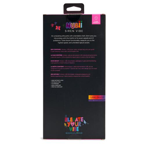 Nu Sensuelle Nubii Siren Vibe back of package