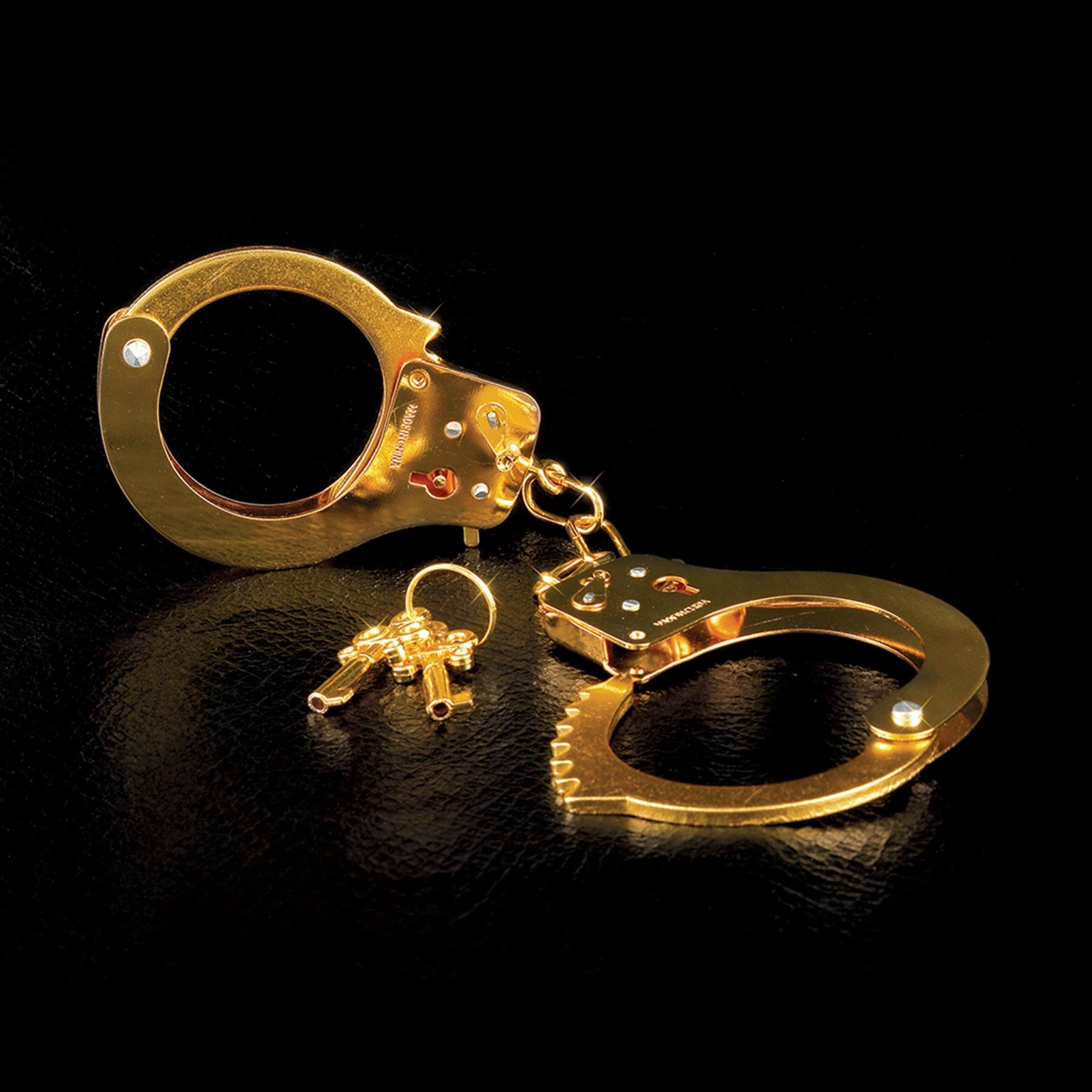 FETISH FANTASY GOLD METAL CUFFS view 2