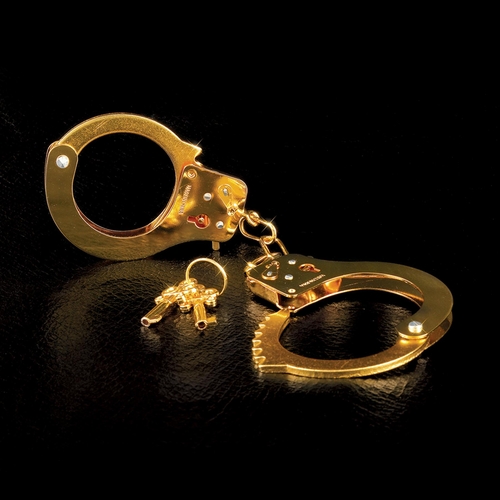FETISH FANTASY GOLD METAL CUFFS view 2