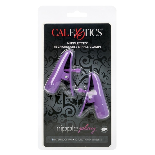 Nipple Play Nipplettes Rechargeable Clamps FRONT OF PACKAGE