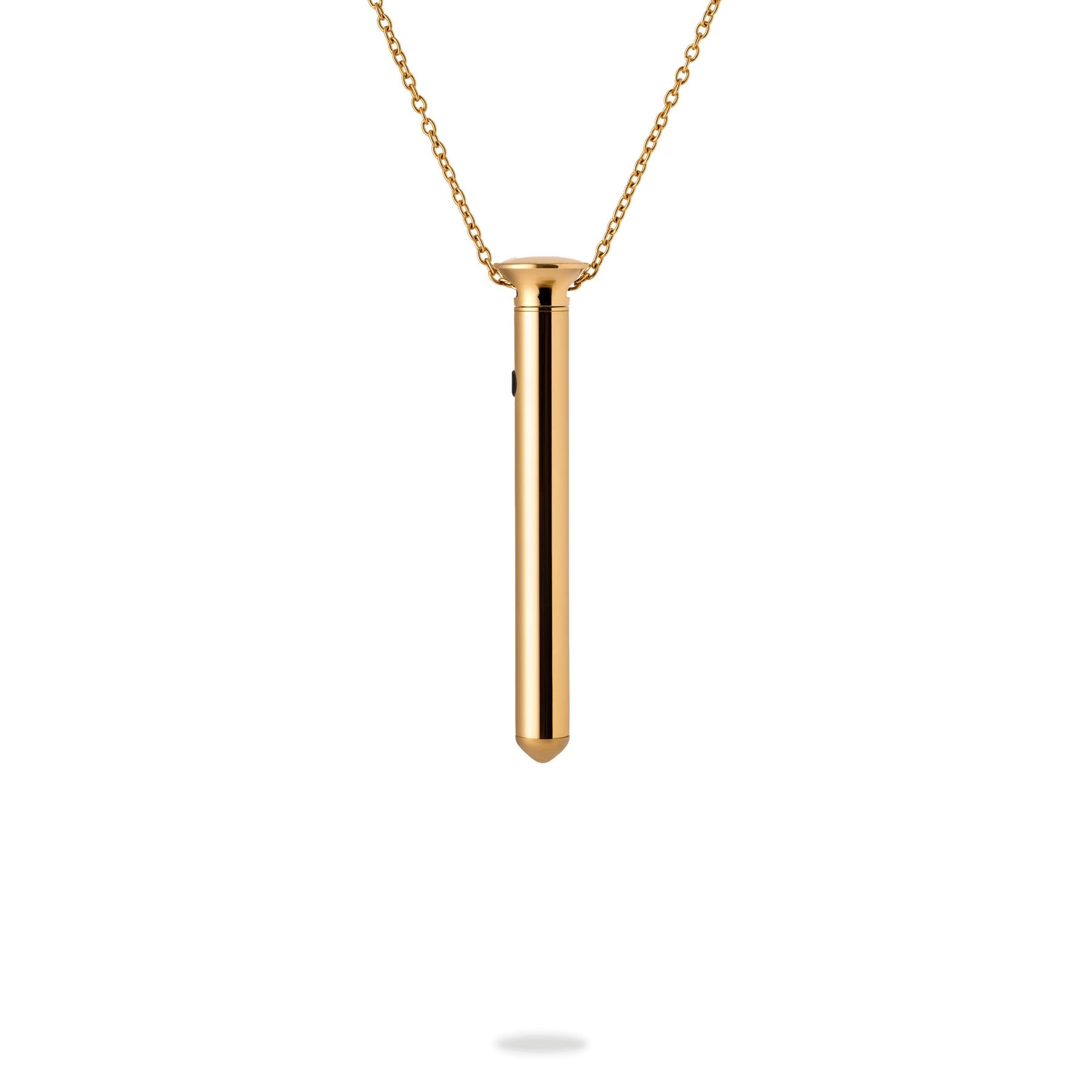 Crave Pleasure Jewelry Vesper Mini Necklace Vibrator rose gold view 1