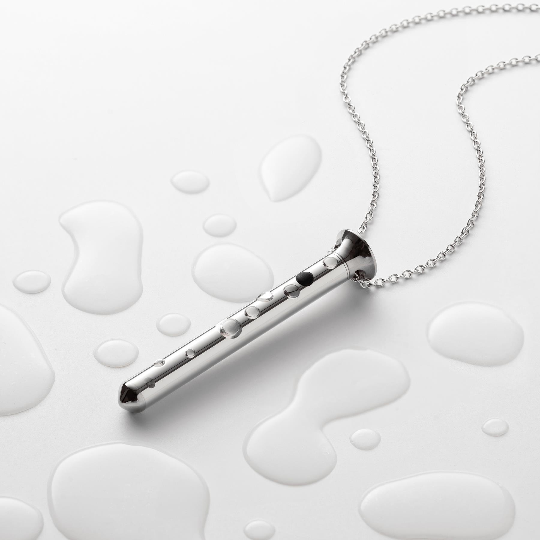 Crave Pleasure Jewelry Vesper Mini Necklace Vibrator silver view 3
