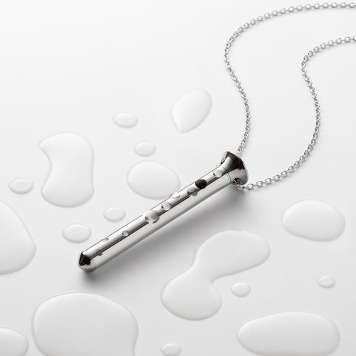 Crave Pleasure Jewelry Vesper Mini Necklace Vibrator silver view 3