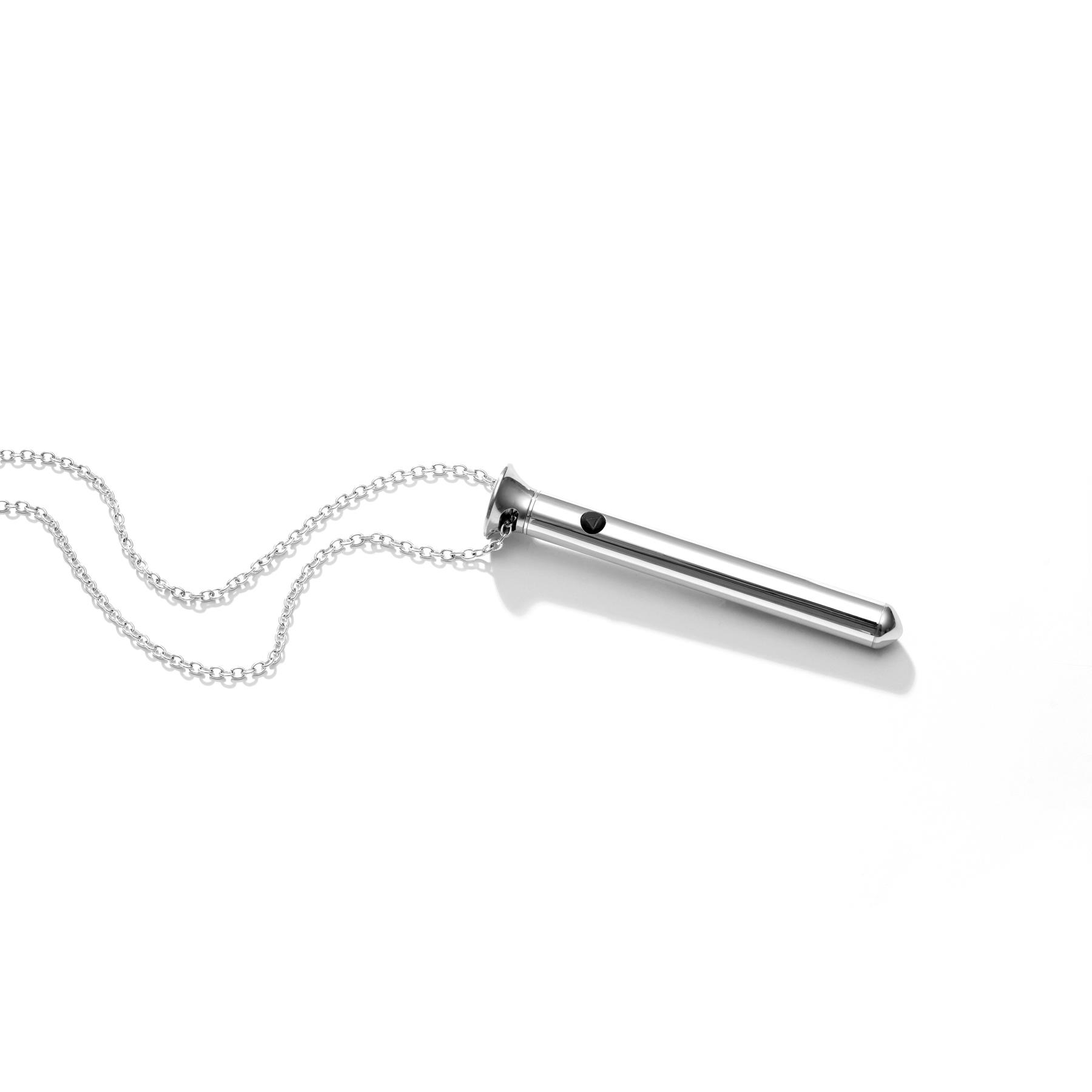 Crave Pleasure Jewelry Vesper Mini Necklace Vibrator silver view 5