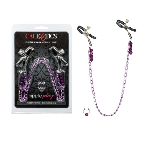 Nipple Play Chained Nipple Clamps and naval ring with package