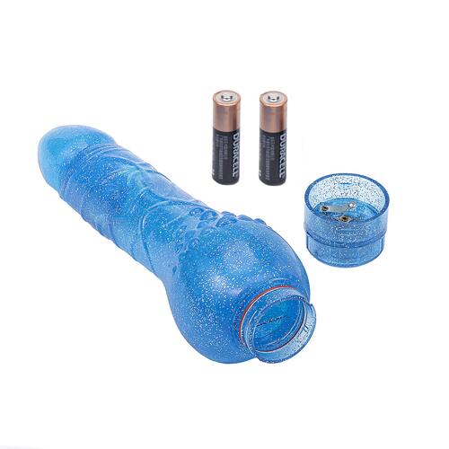 Thick-erific Glitter Vibrator - Showing Battery Companrtment