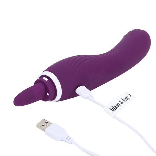 Adam & Eve The Femmina Licking Female Pump - Showing Where Charging Cable is Placed