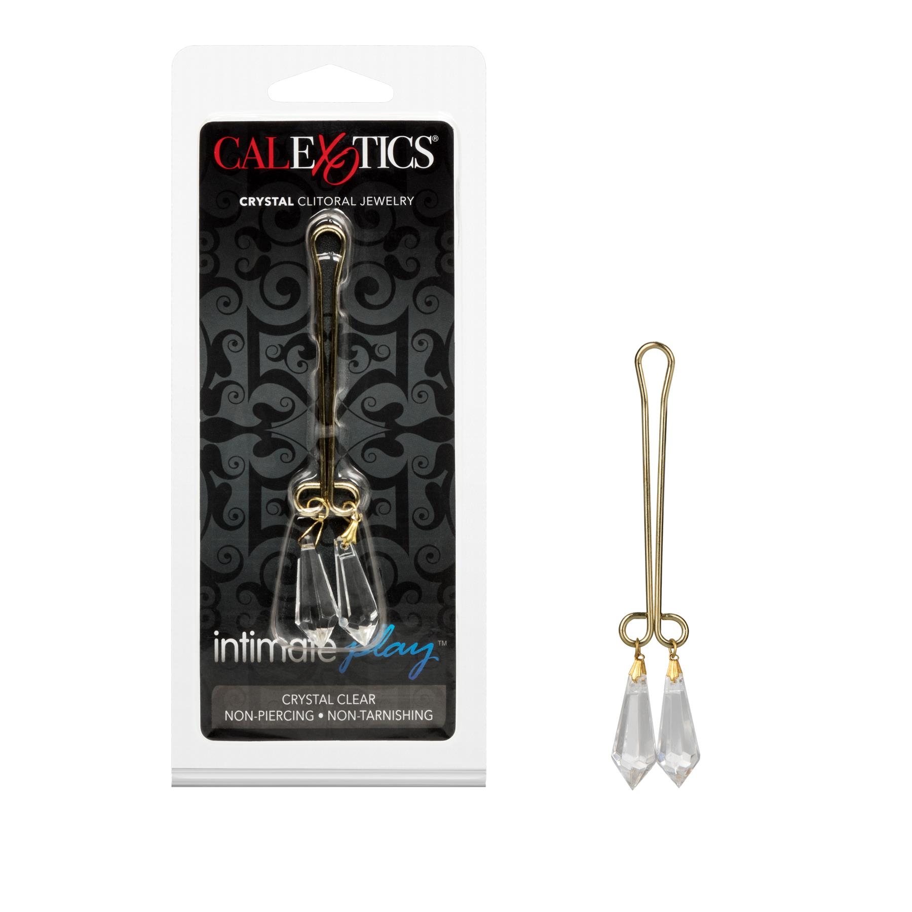 Intimate Play Crystal Clitoral Jewelry with front of package