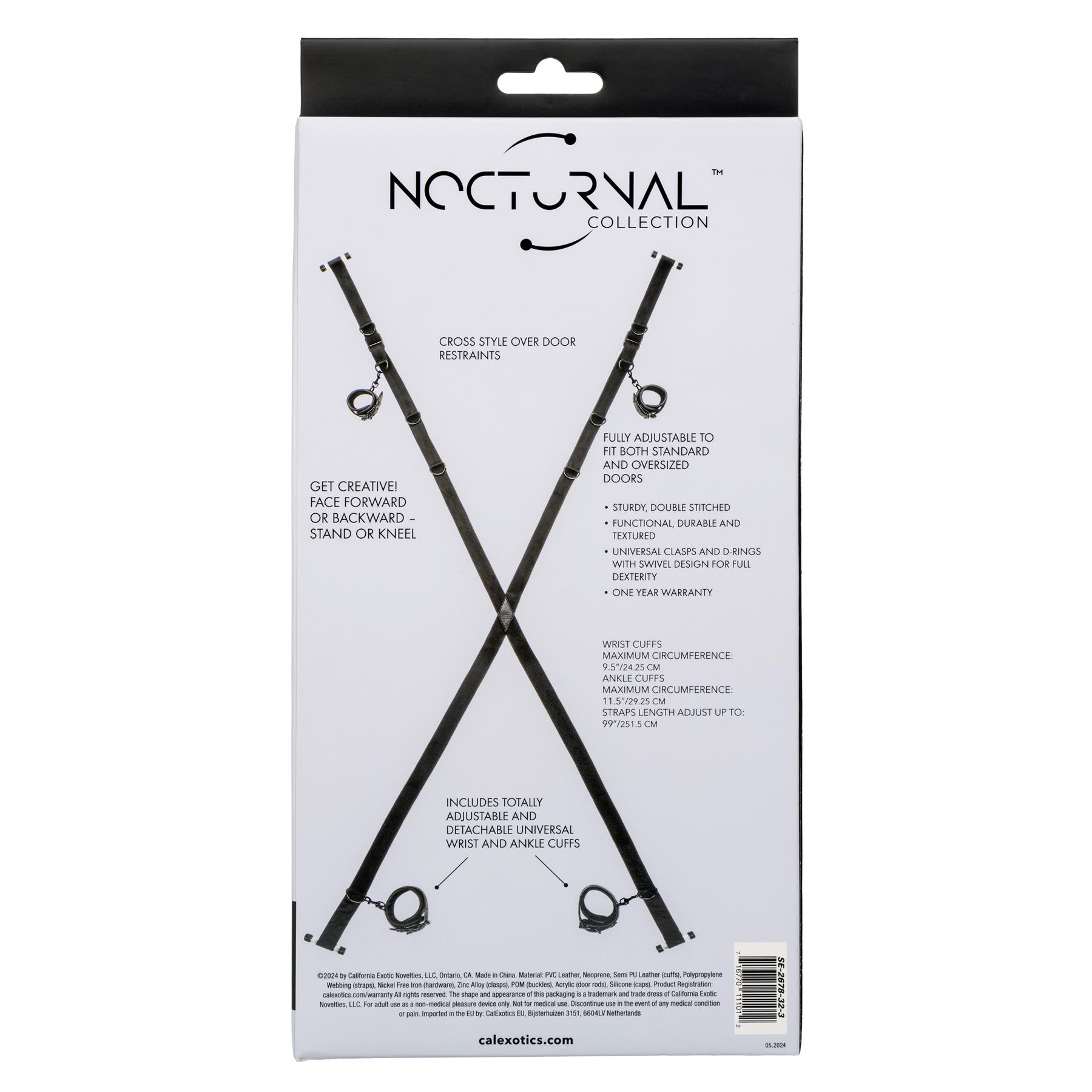 Noctural Over The Door Cross BACK OF BOX