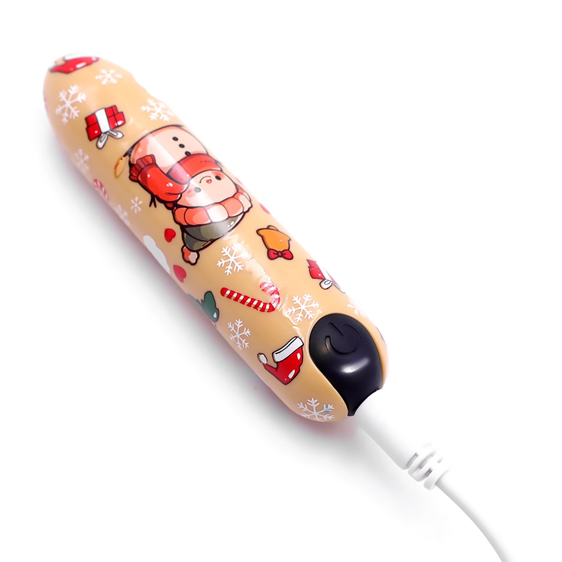 Snowman Holiday Bullet - Showing Where Charging Cable is Placed