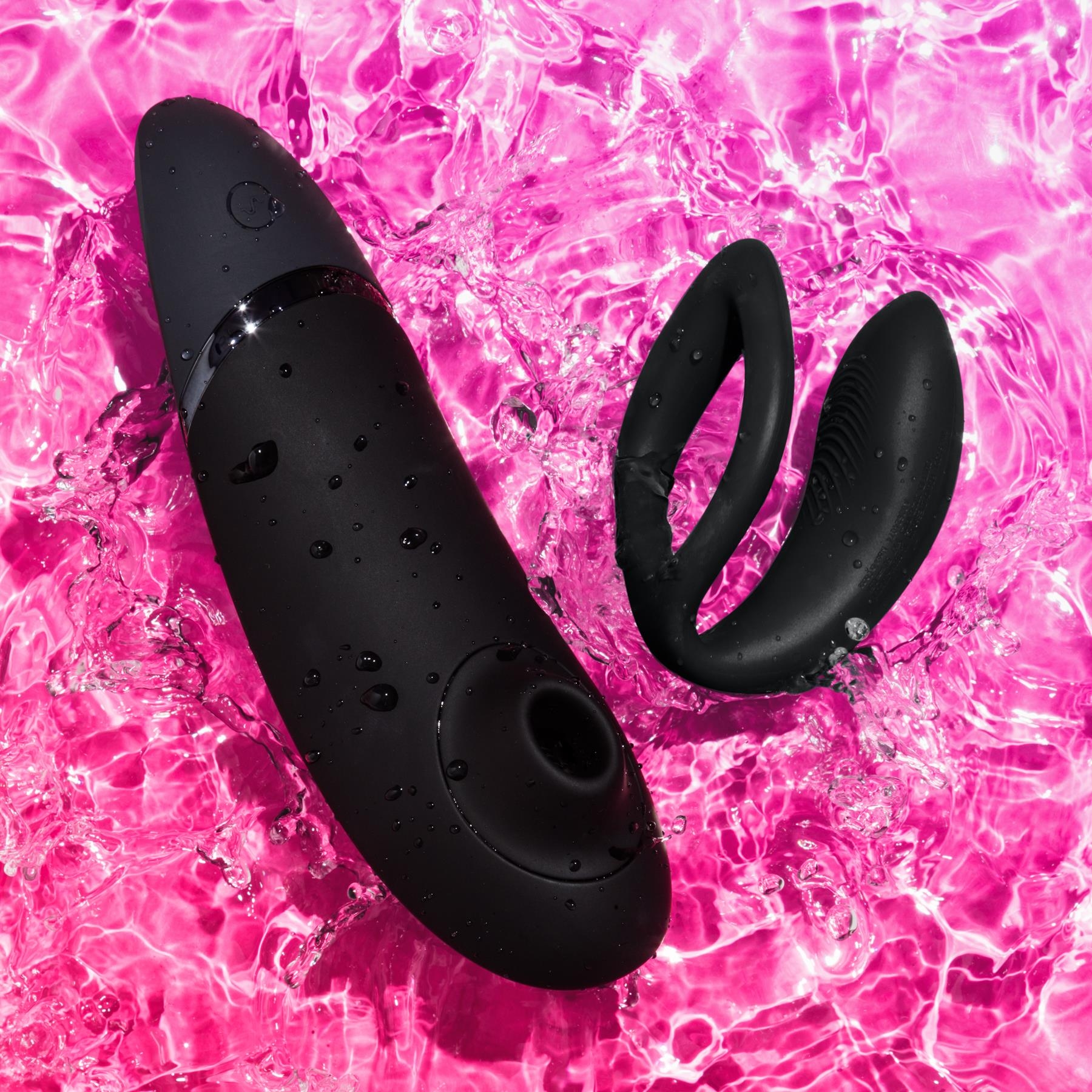 Womanizer + We-Vibe Lust & Lux Collection with colored background