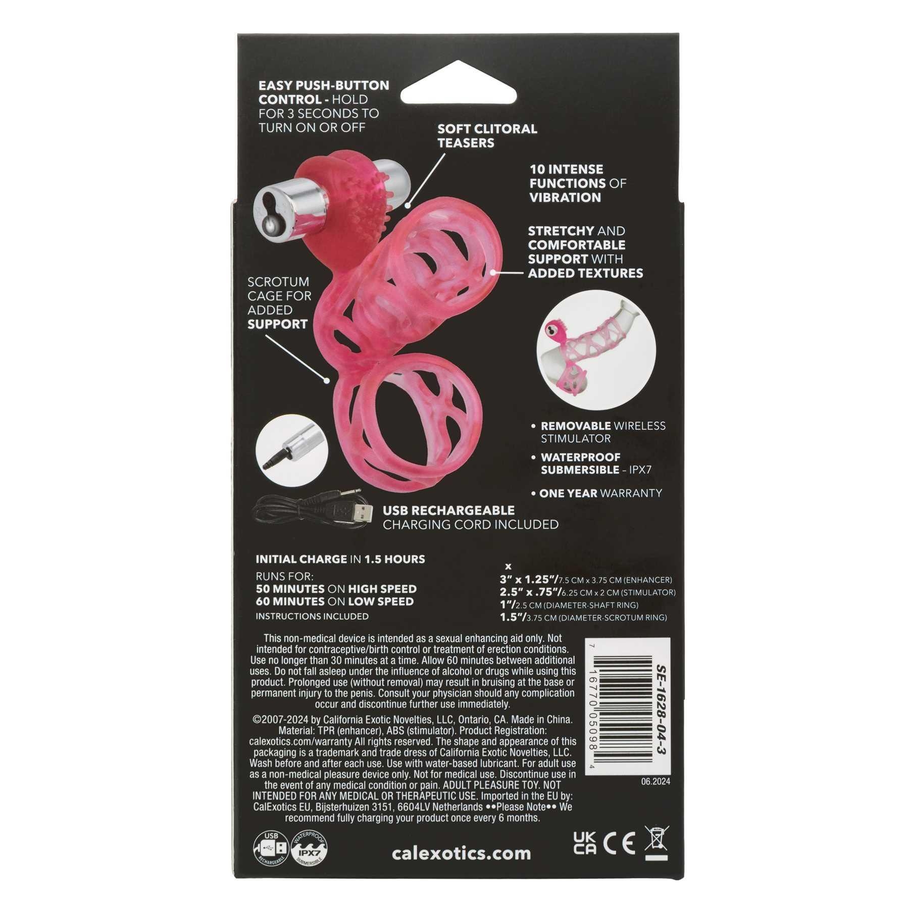 LOVERS CAGE back of package