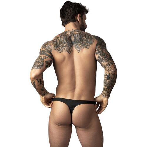 Pull Tab Thong  black back