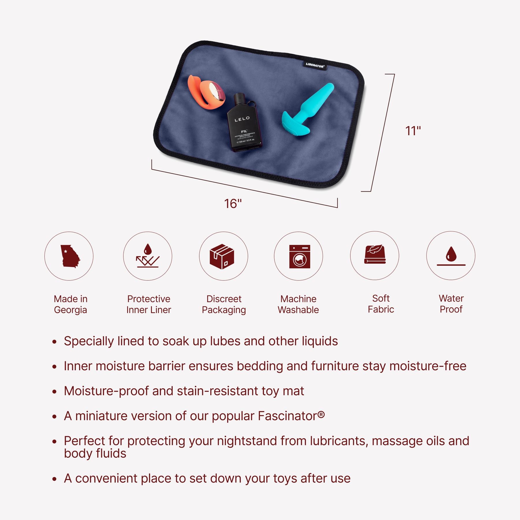 Liberator Fascinator Toy Pad dimensions