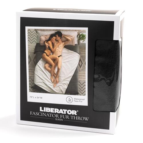 Liberator Fascinator Fur Throw package only black