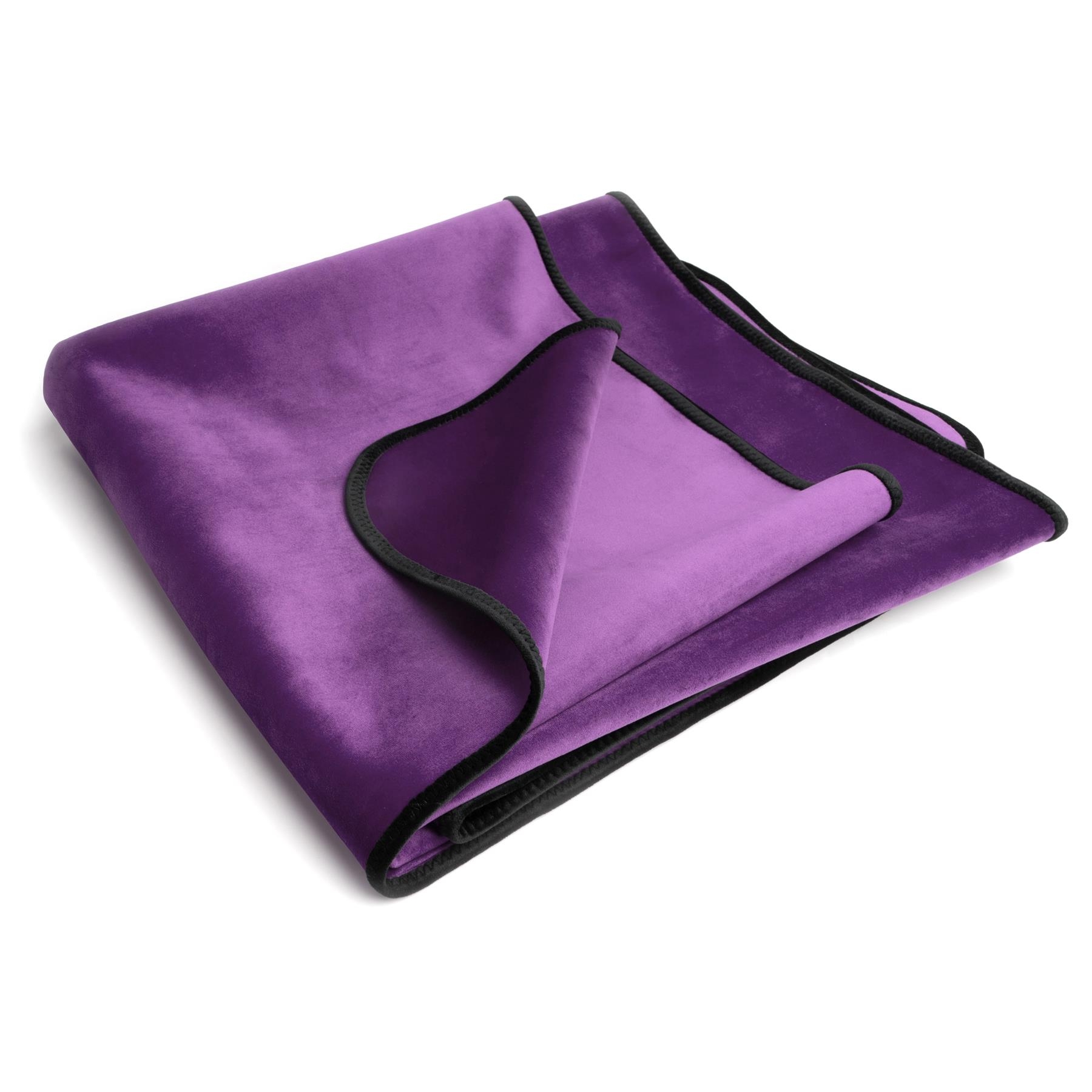 Liberator Queen Size Fascinator Throw folded view 2 burgundy