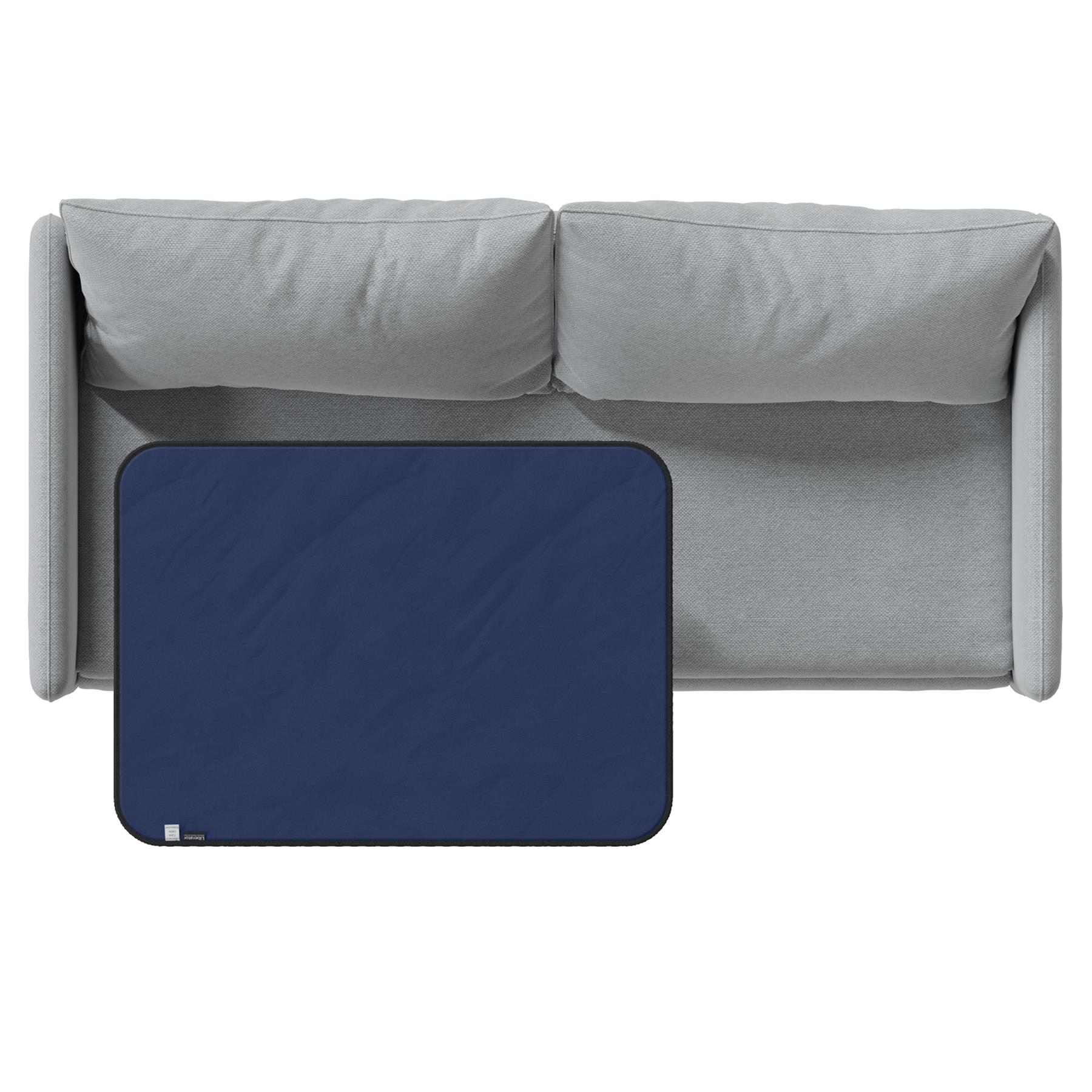 Liberator Fascinator Mini Throw - color blue shown on couch