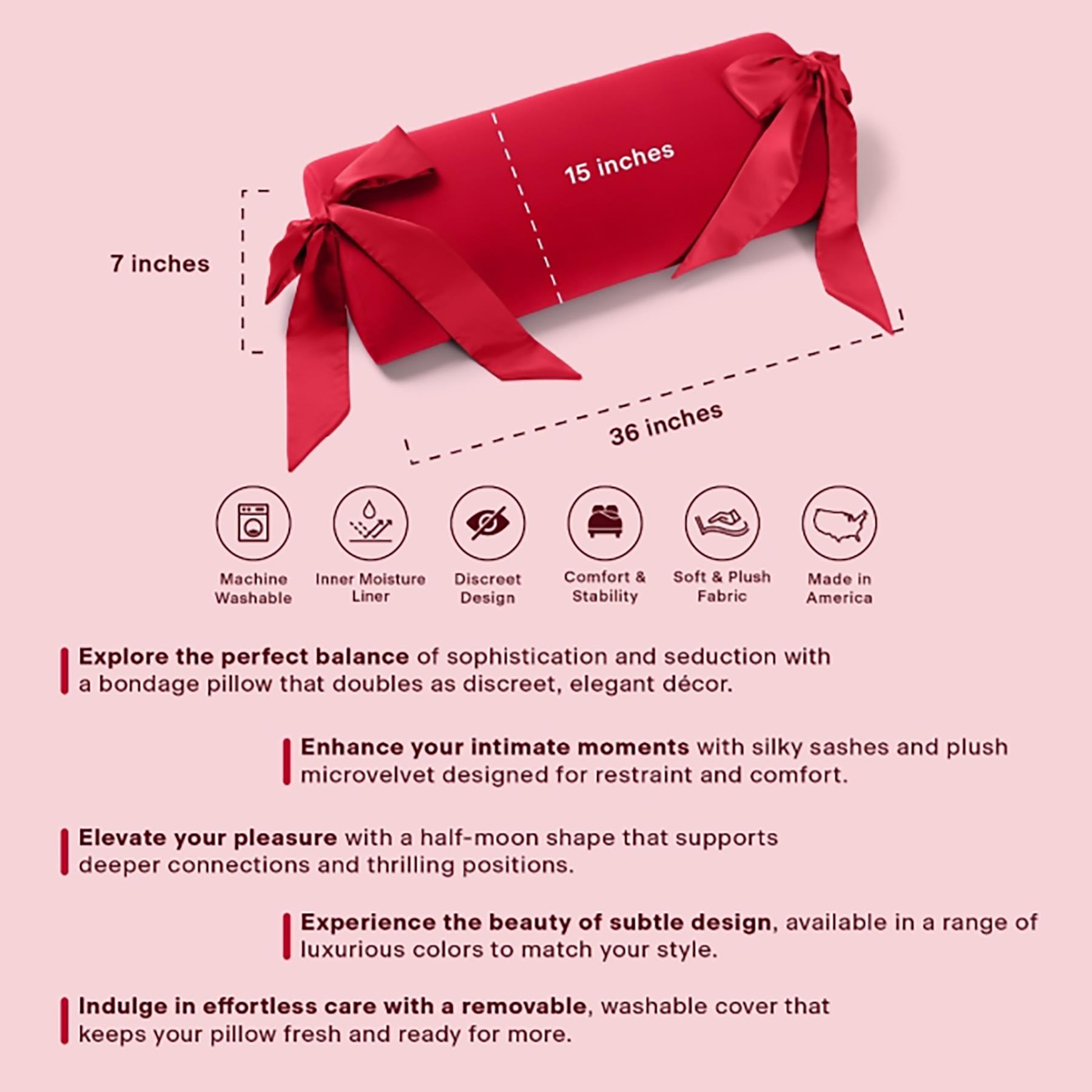 Liberator Ravish Bondage Pillow DIMENSIONS