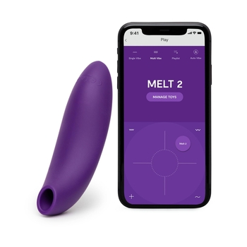 We-Vibe Pleasure Air Melt 2 - Product and App color purple