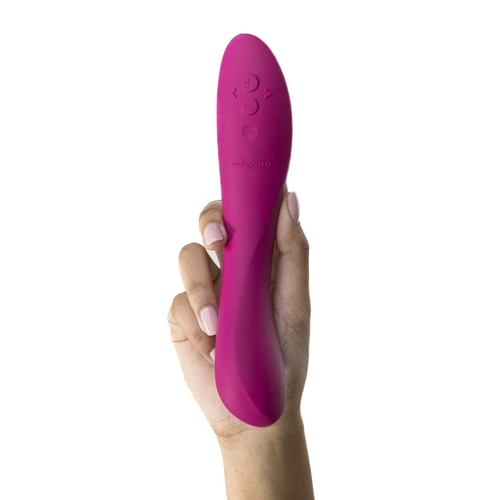 We-Vibe Rave 2 App Enabled G-Spot Vibrator colr fuchsia in hand