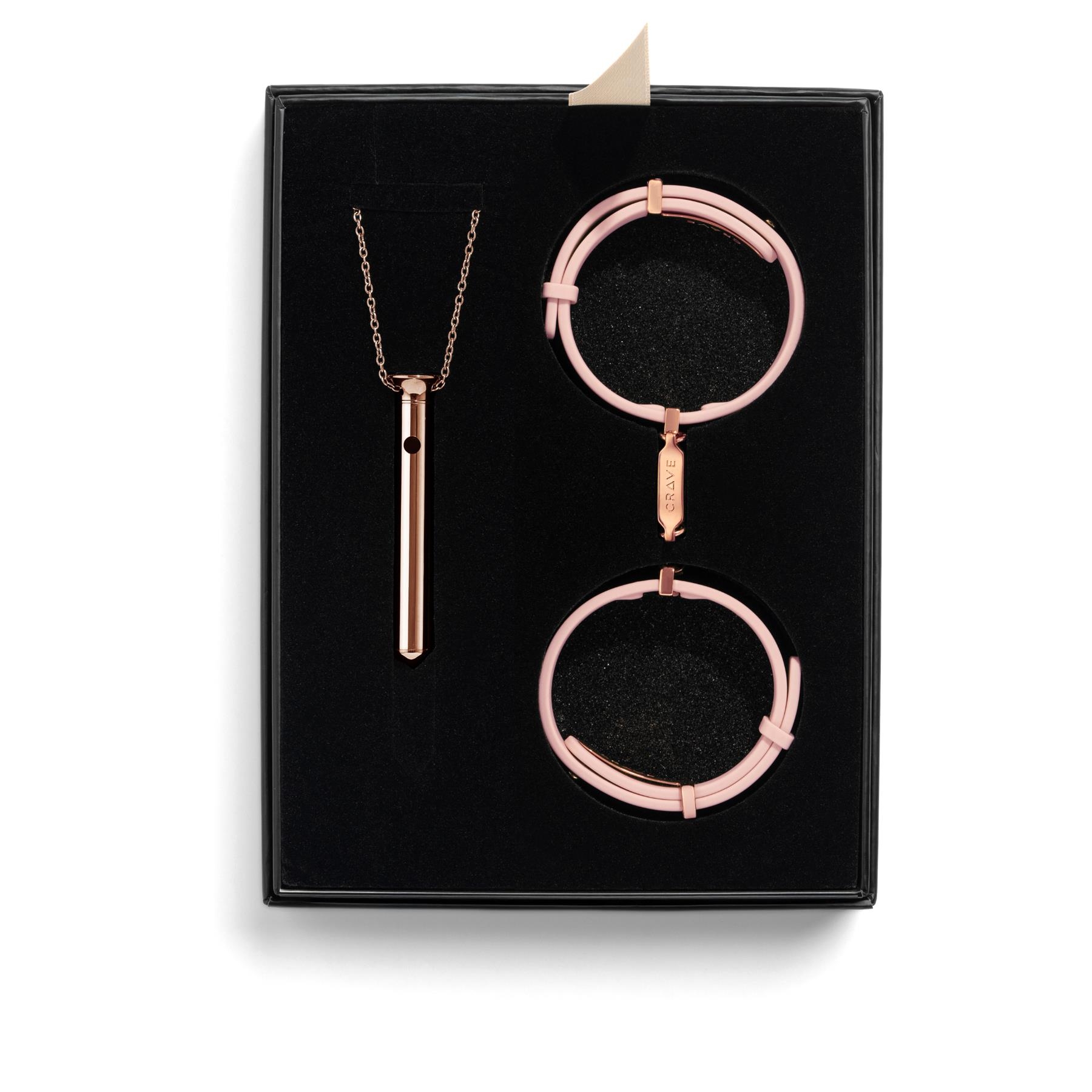 Crave Pleasure Jewelry Set Vesper Mini & ID Cuffs color rose gold