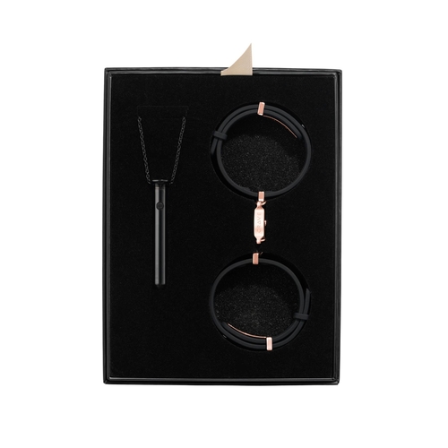 Crave Pleasure Jewelry Set Vesper Mini & ID Cuffs color black