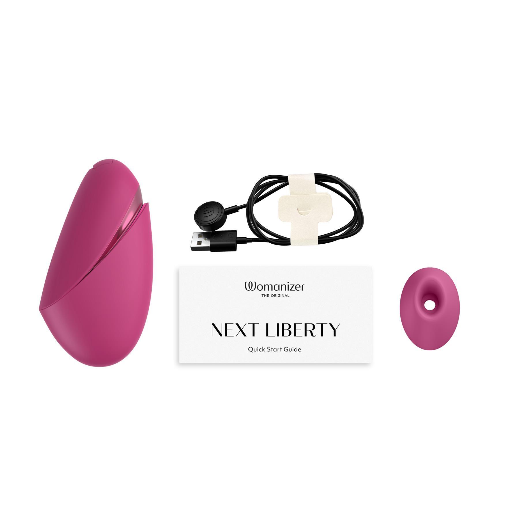 Womanizer Next Liberty color pink whats inside the box view 1